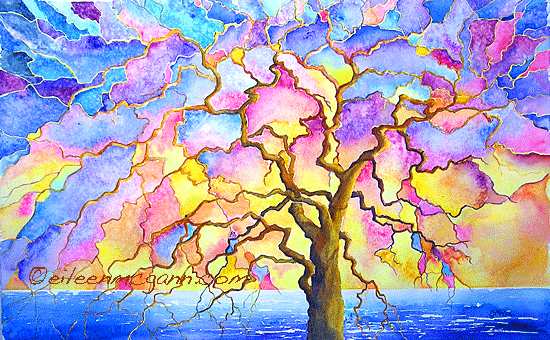 Oak Stained Glass Painting